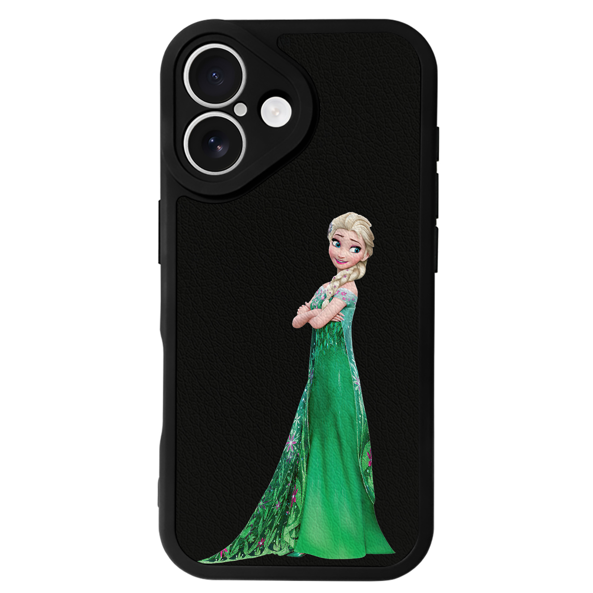 （画像用） アナと雪の女王 アンナ エルサ Frozen Anna Elsa 【iPhone 16シリーズ対応】シリコンスマホケース（レザー調） 材質：シリコン